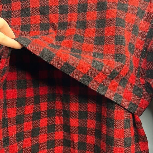 Johnson Woolen Mills Vintage Red Black Buffalo Check Wool Hunting Coat Jacket S - Picture 5 of 10